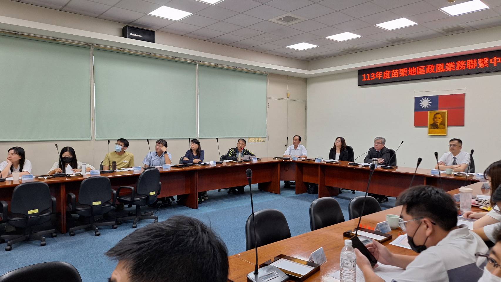 苗栗縣警察局刑警大隊組長何文輝解說反詐騙工作情形